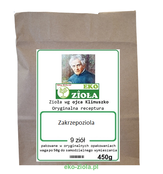 Wsparcie i profilaktyka przy - Zakrzepoziola - zestaw mieszanki ziół wg Klimuszko 450g