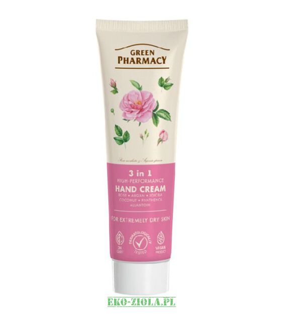 Green Pharmacy Krem do rąk i paznokci 3w1 Róża i Argan 100ml