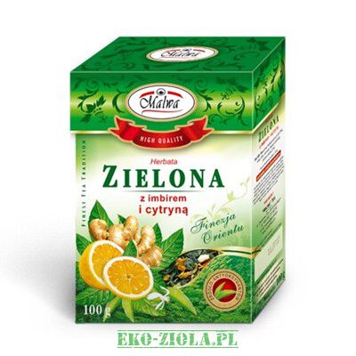 Malwa herbata Zielona z imbirem i cytryną 100g