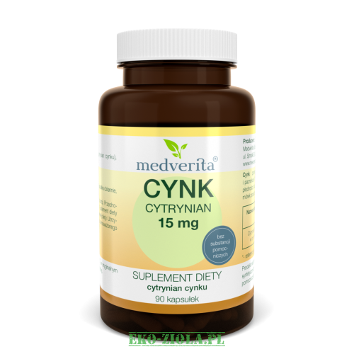 Medverita Cynk Cytrynian 15mg 90kaps