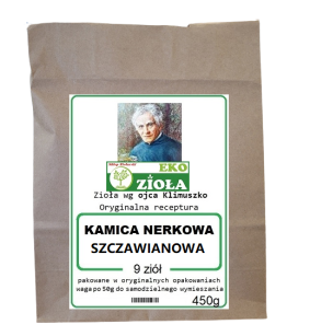Wsparcie i profilaktyka przy - Kamica Nerkowa Szczawianowa, Kamienie nerkowe - zestaw mieszanki ziół wg Klimuszko 450g