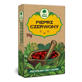 Pieprz czerwony ziarnisty 20g, Dary Natury
