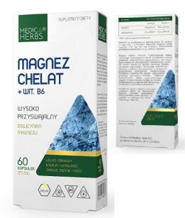 Medica Herbs Magnez chelat + Wit. B6 (diglicynian magnezu) 175mg 60kaps