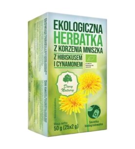 Dary Natury Herbatka z korzenia mniszka z hibiskusem i cynamonem EKO 25x2g