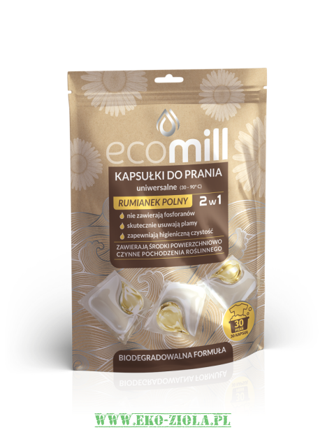 Nutka Ecomill Kapsułki do prania RUMIANEK 2w1 (bez fosforanów) 30kaps