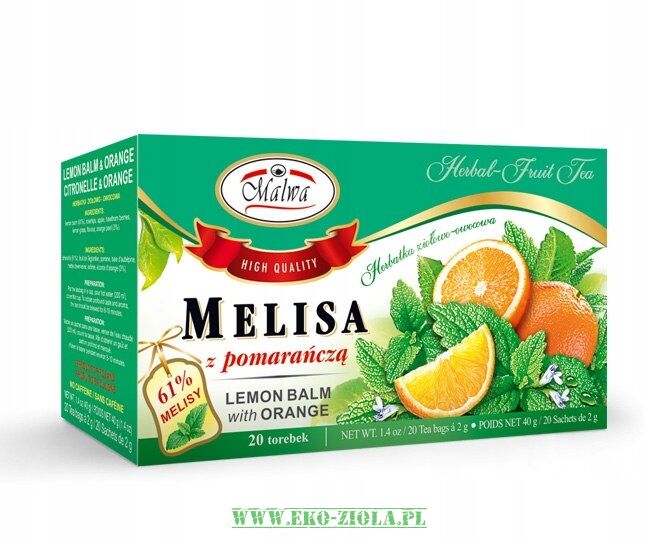 Malwa herbatka Melisa z pomarańczą 20x2g