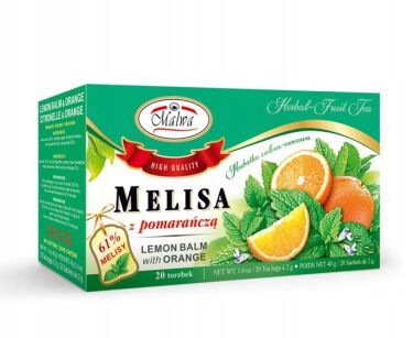 Malwa herbatka Melisa z pomarańczą 20x2g