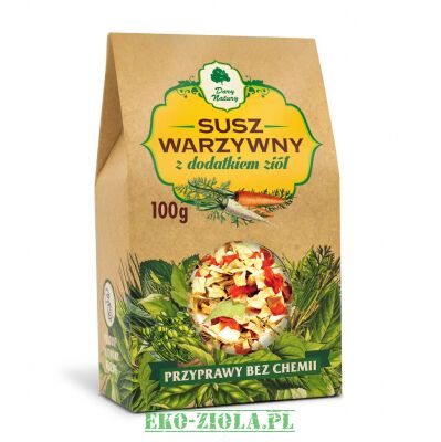 Dary Natury przyprawa Susz Warzywny z dodatkiem ziół bez soli 100g