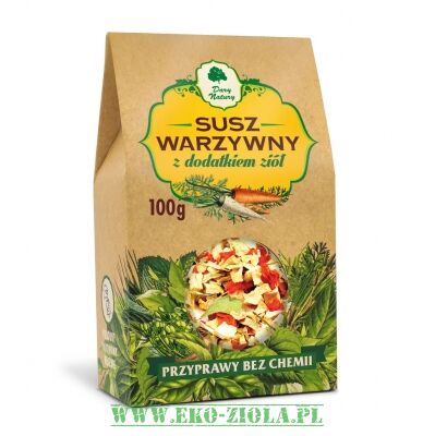Dary Natury przyprawa Susz Warzywny z dodatkiem ziół bez soli 100g