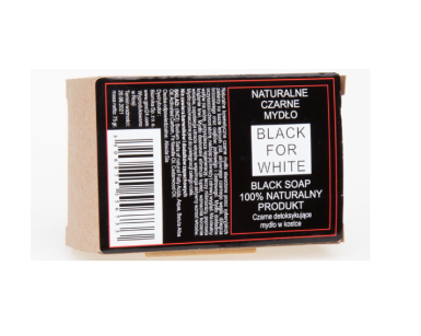 Mydło czarne w kostce 70g, Black For White